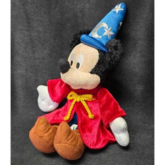 Vintage Disney Parks Mickey Mouse Sorcerers Apprentice Mini Plush Stuffed Animal - Picture 2 of 11